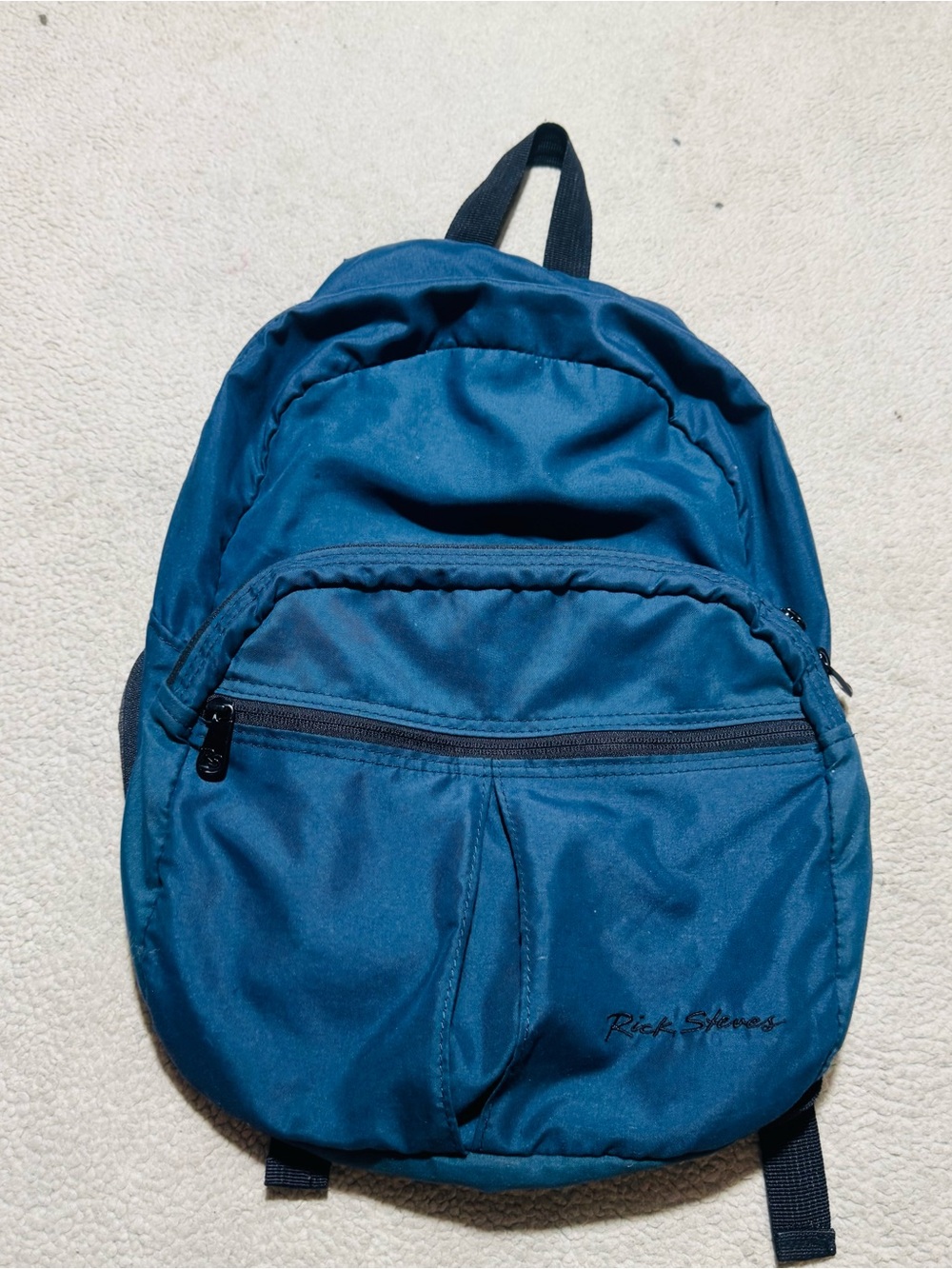 Rick Steves Backpack Civita Day Pack Lightweigjt Blue Europe Multi-Pocket Zip